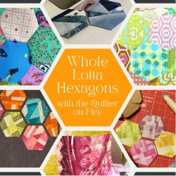 image of all kinds of fabric hexagons